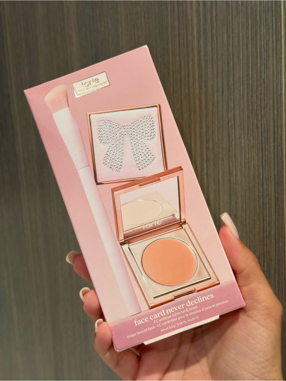tarte Pink Face Card Set with cc cream and Brush